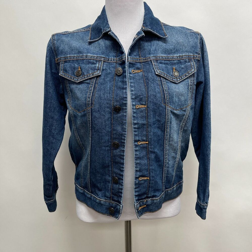 Crazy‎ 8 Junior's Denim Jean Jacket Large 10 12 Blue